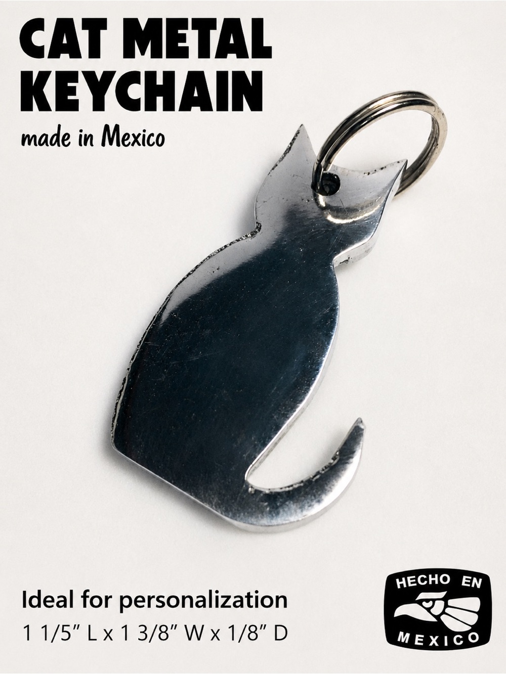 Cat Metal Keychain
